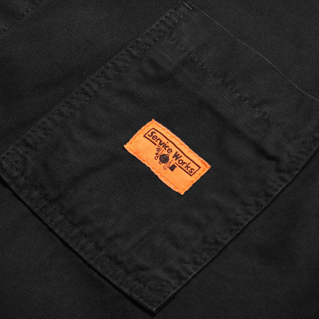 Service Works Canvas Coverall Jacket: Black_1