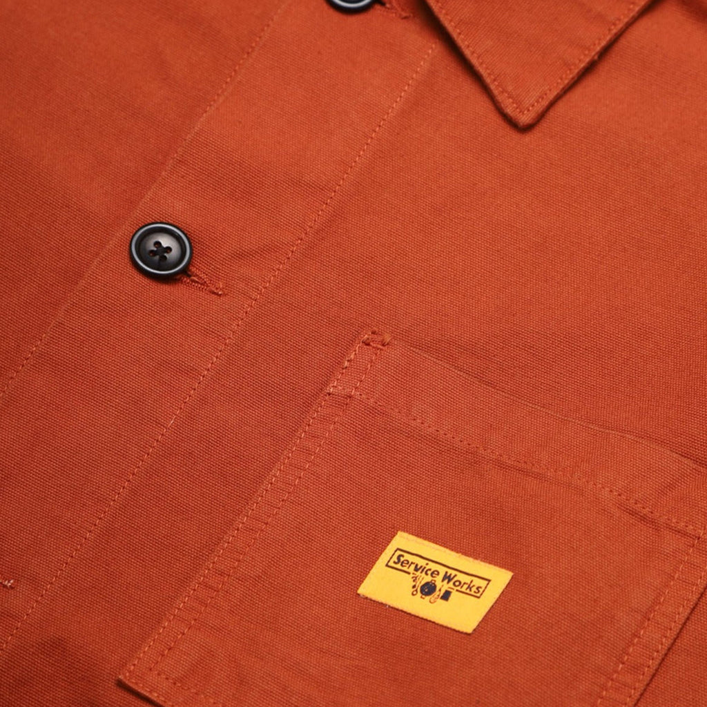 Service Works Canvas Coverall Jacket: Terracotta_3