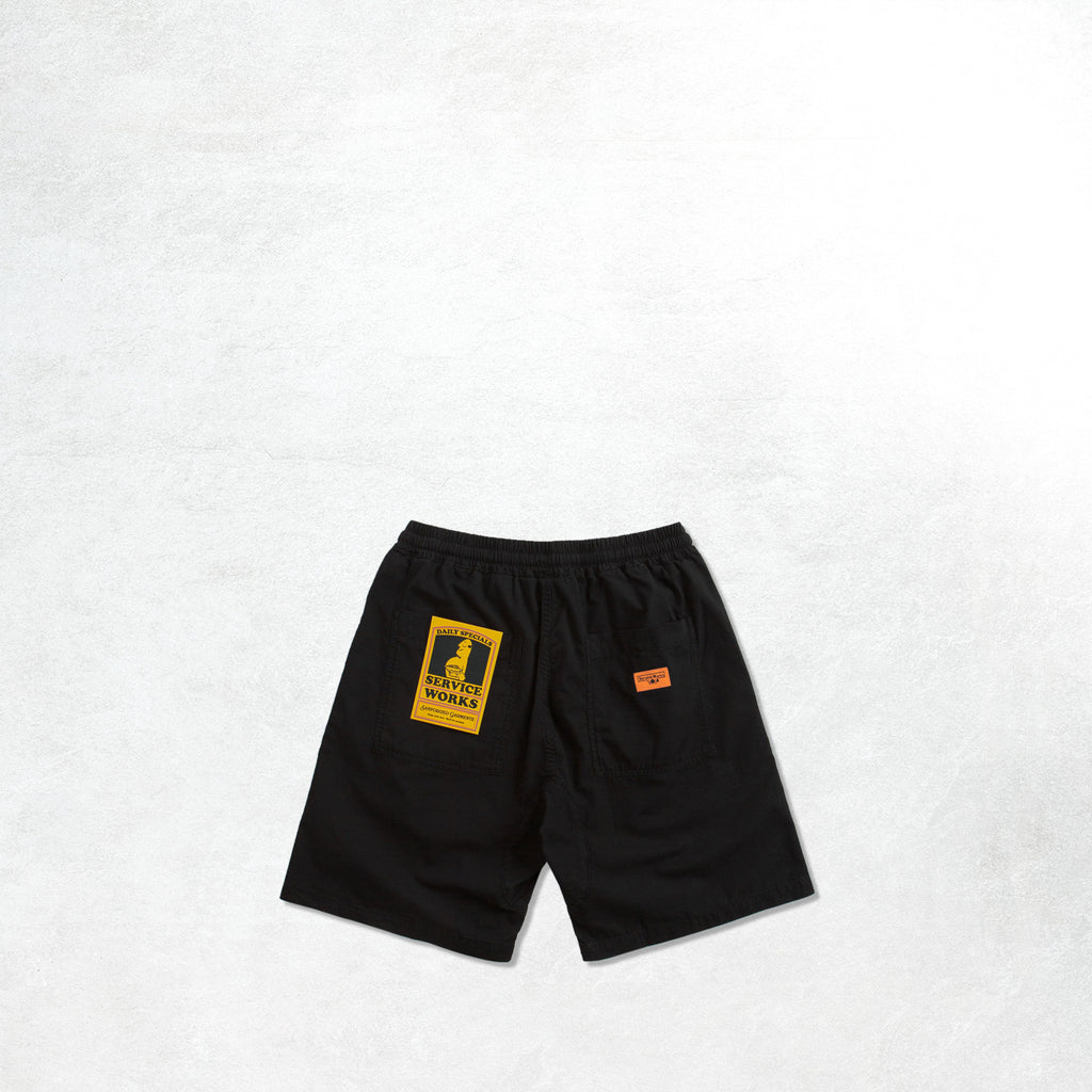 Service Works Ripstop Chef Shorts: Black