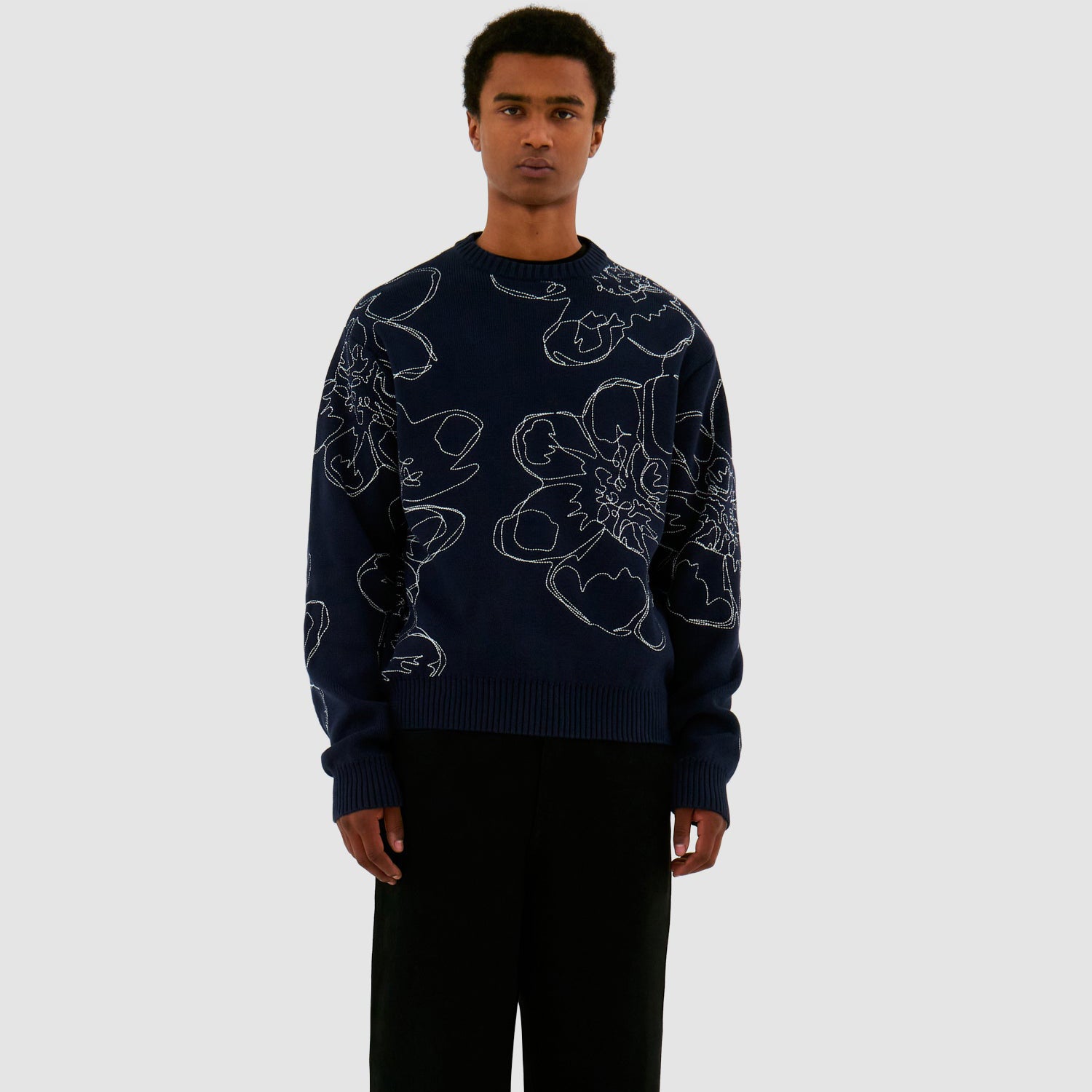 トップス arte antwerp FLOWER LOGO KNIT GREEN Arte Antwerp - Flower Logo Knit (Green) | HHV