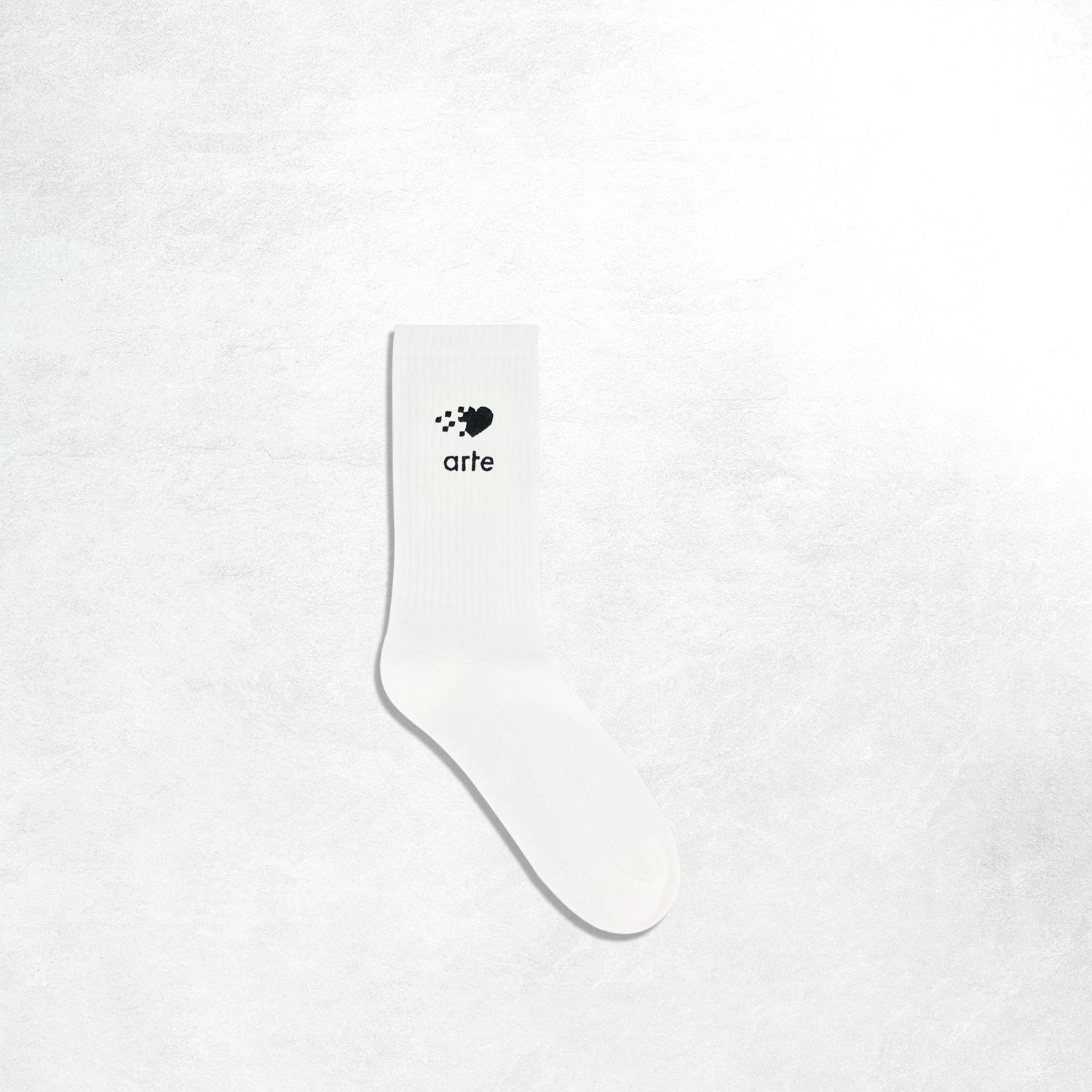 Arte Fade Heart Socks: White