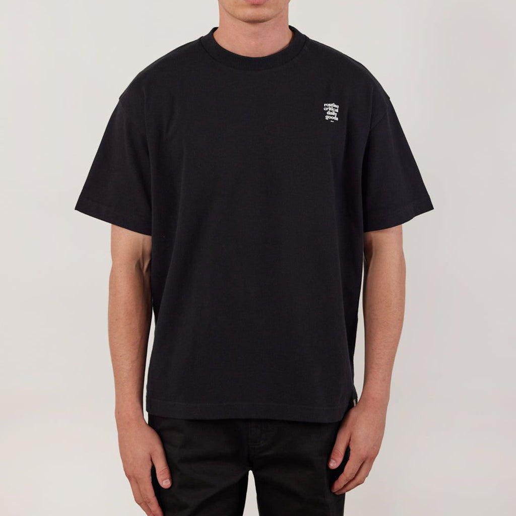 Bark and Stroll Oversized Auxiliary T Shirt | Organic Cotton | Black_1