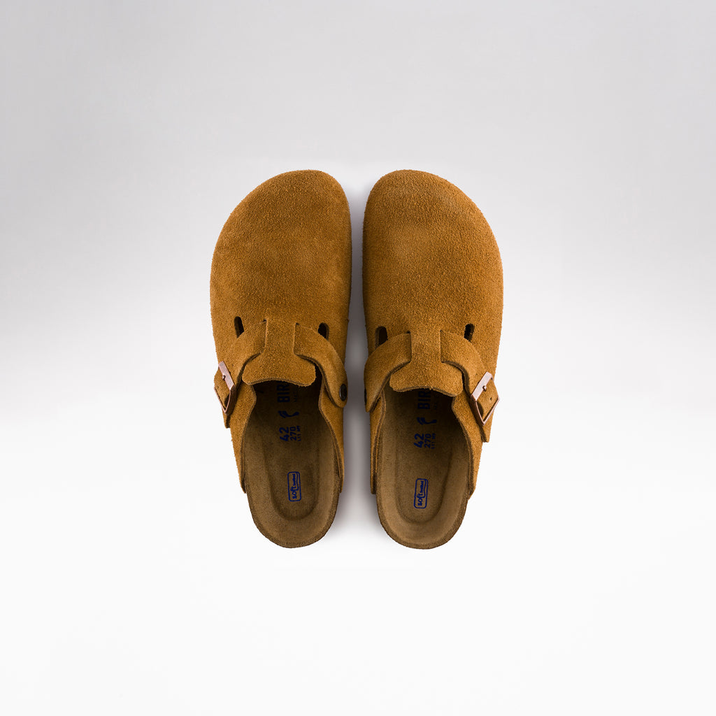 Birkenstock Boston Soft Footbed Suede Leather : Mink