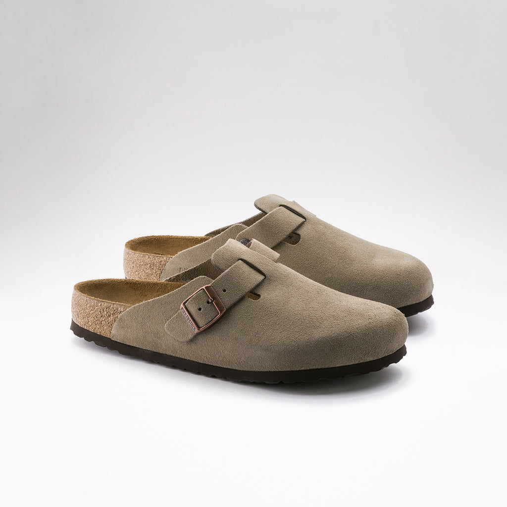 Birkenstock Boston Soft Footbed Suede Leather : Taupe_2