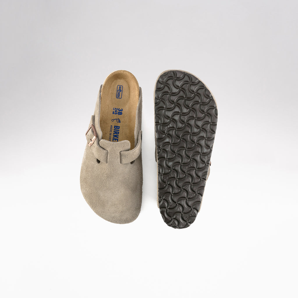 Birkenstock Boston Soft Footbed Suede Leather : Taupe_1