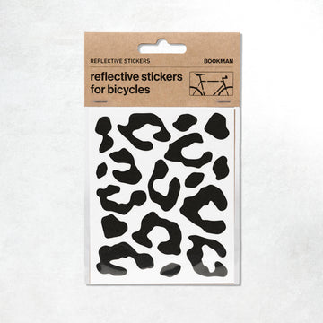 Bookman Reflective Leopard Print Stickers Black