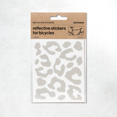 Bookman Reflective Leopard Print Stickers White