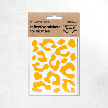 Bookman Reflective Leopard Print Stickers Yellow