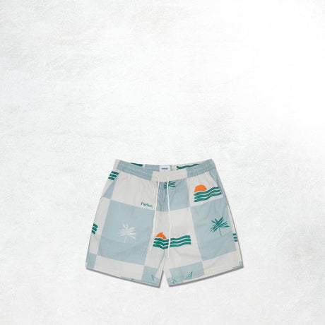 Parlez Cabo Shorts: Sea Mist (Front)
