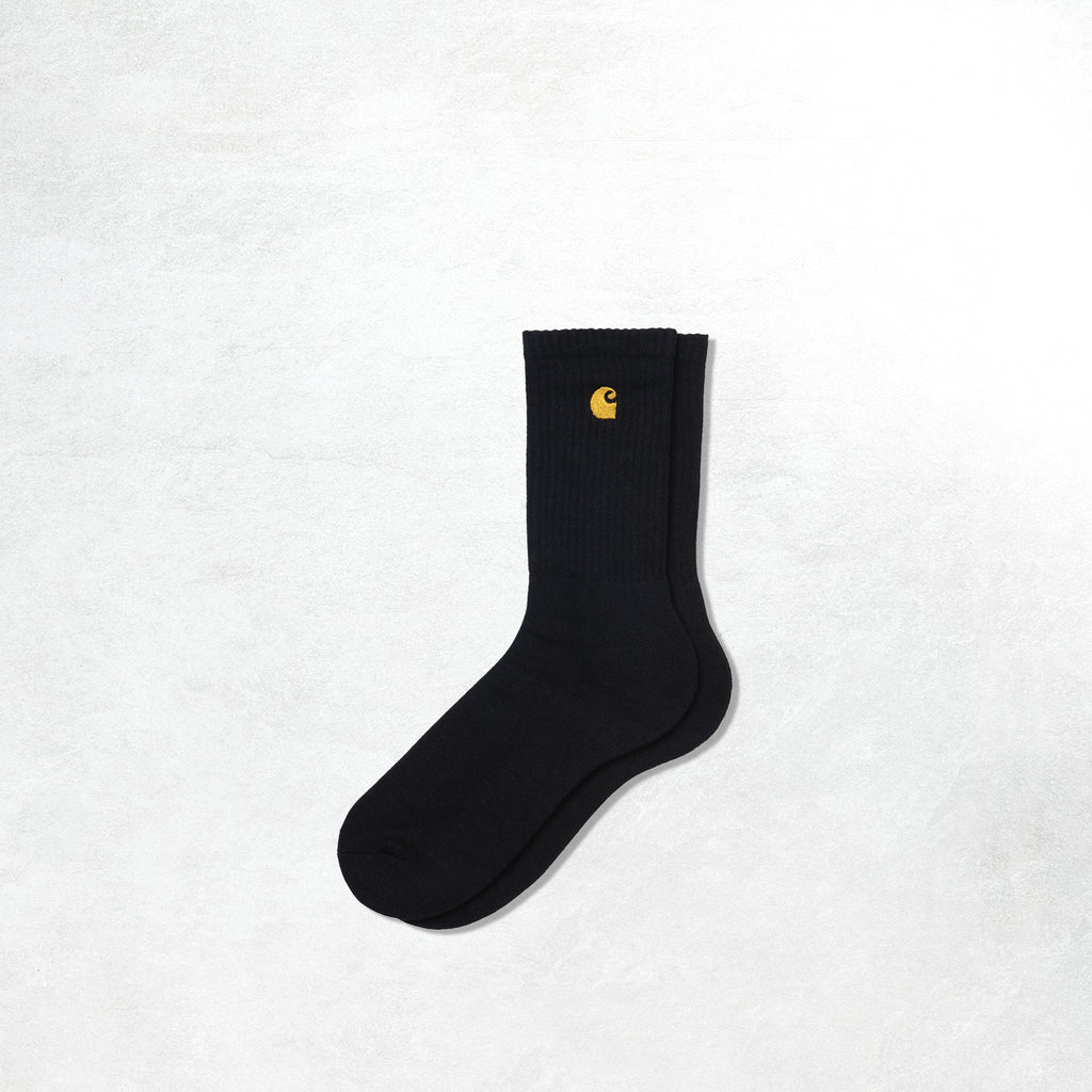 Carhartt WIP Chase Socks: Black/Gold
