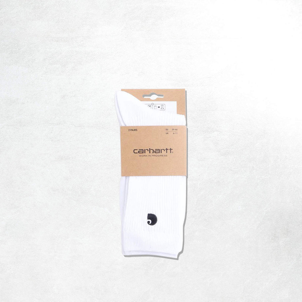 Carhartt WIP Madison Pack Socks: White/Black + White/Black.2