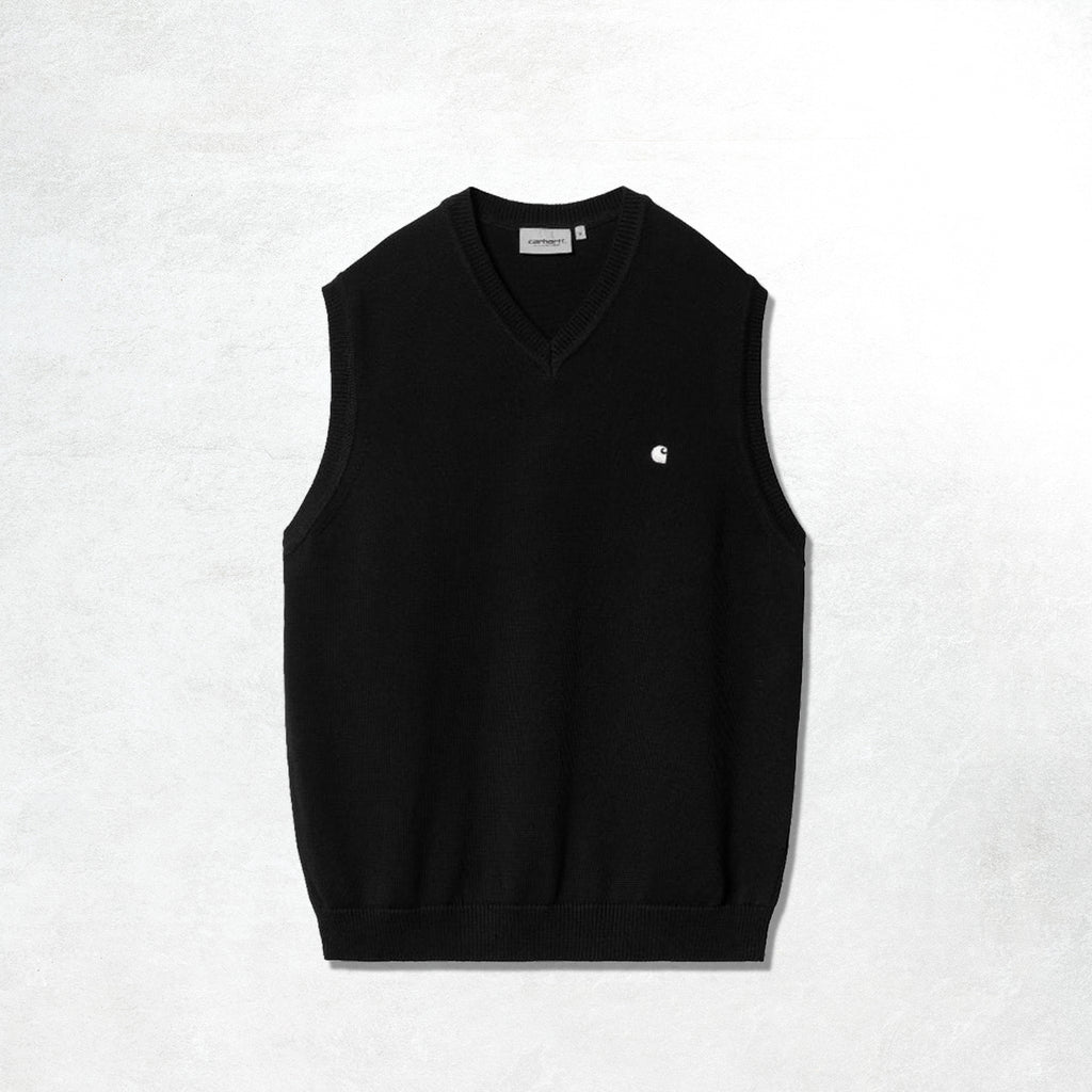 Carhartt WIP Madison Vest Sweater : Wax _ Black