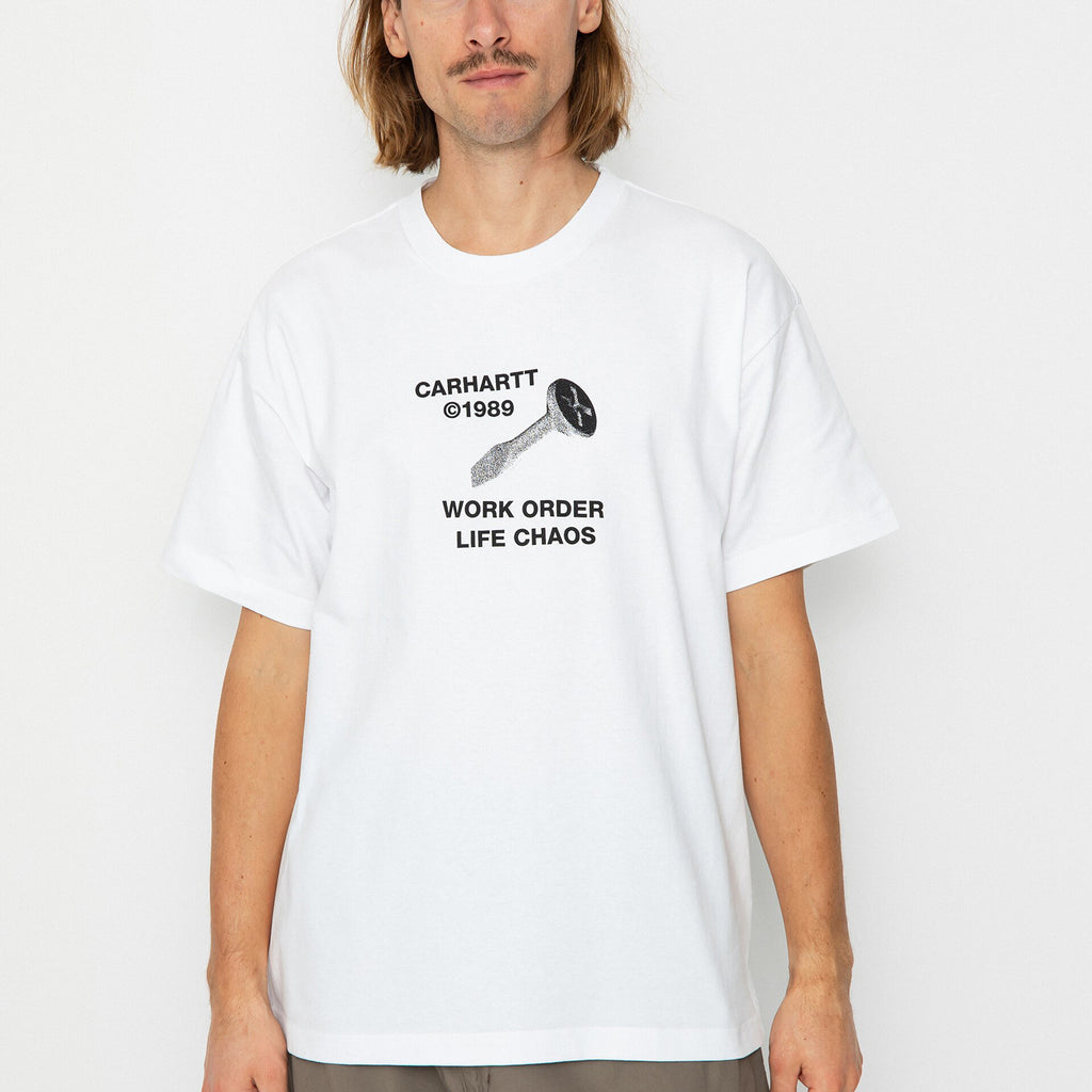 Carhartt WIP S/S Strange Screw T-Shirt: White_1