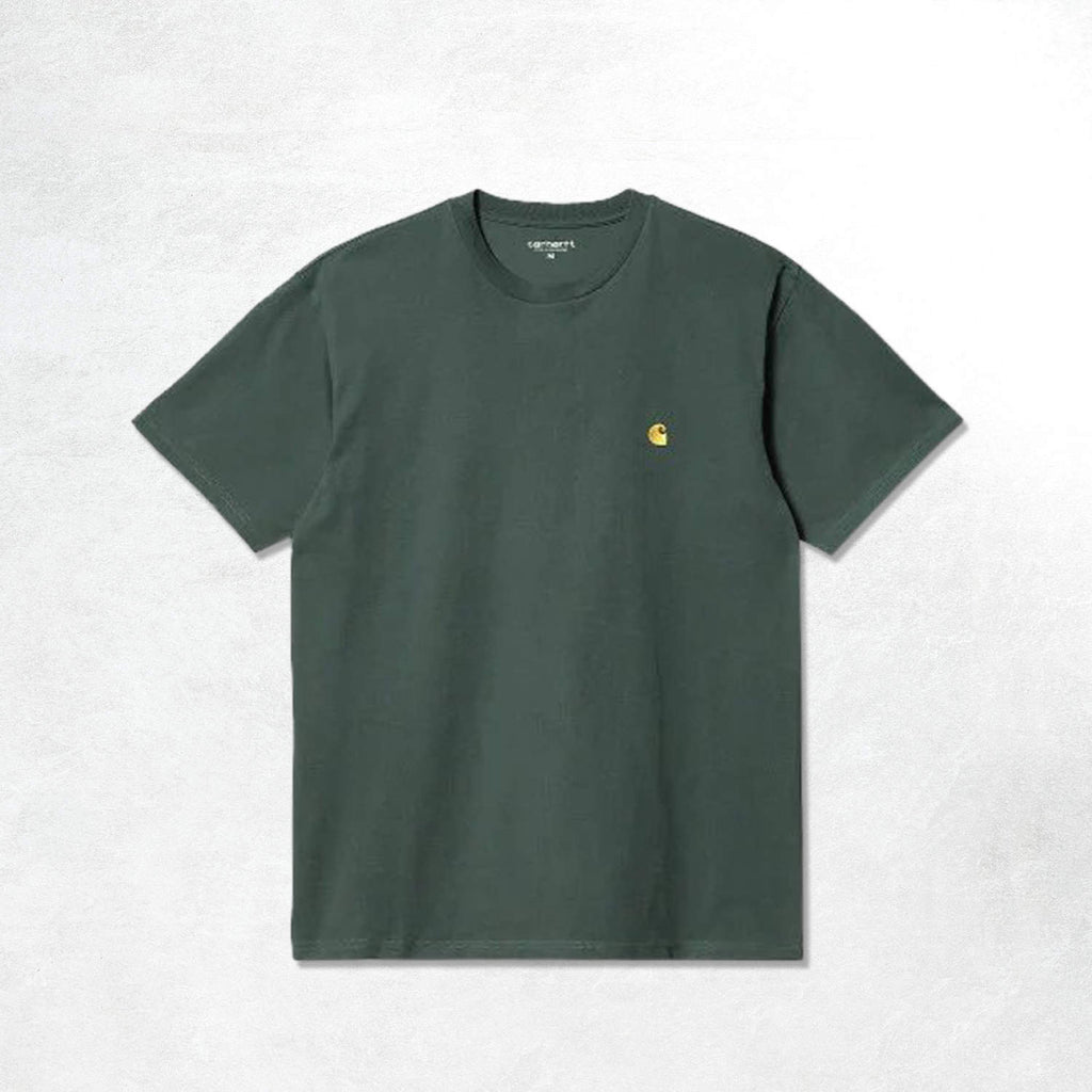 Carhartt WIP S/S Chase T-Shirt: Discovery Green/Gold.1