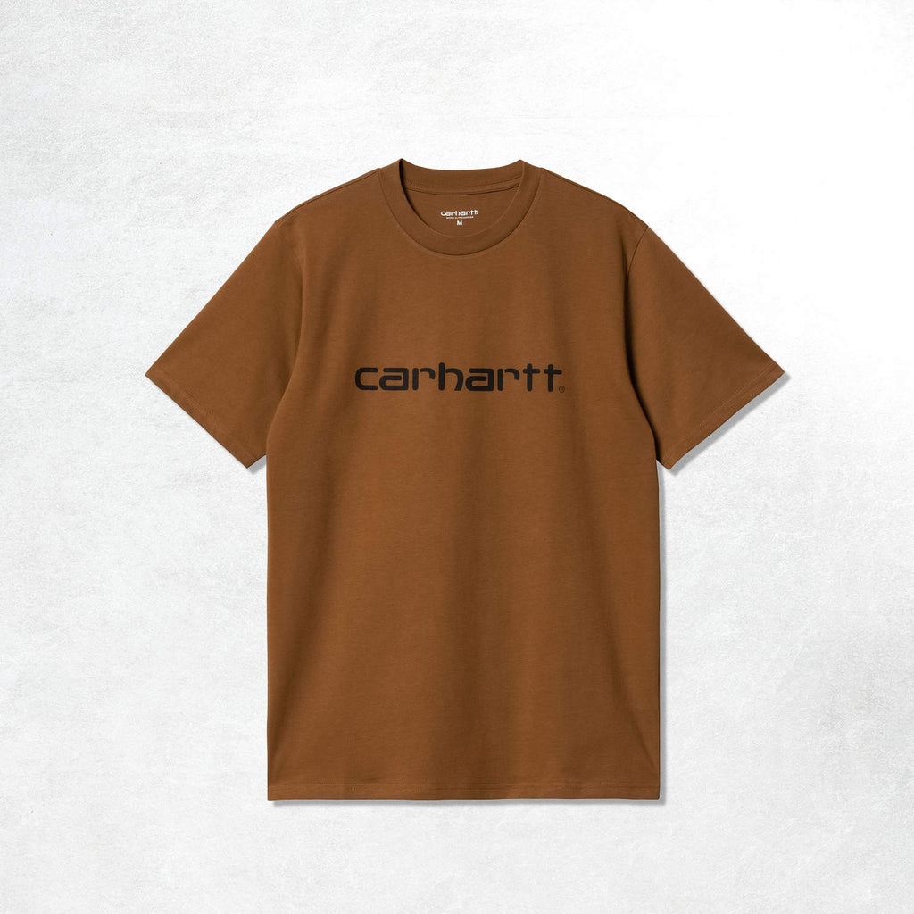 Carhartt WIP S/S Script T-Shirt: Deep H Brown/Black
