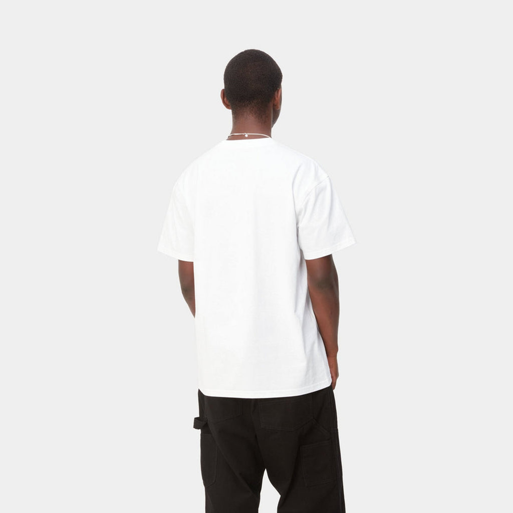 Carhartt WIP S/S American Script T-Shirt: White_Model