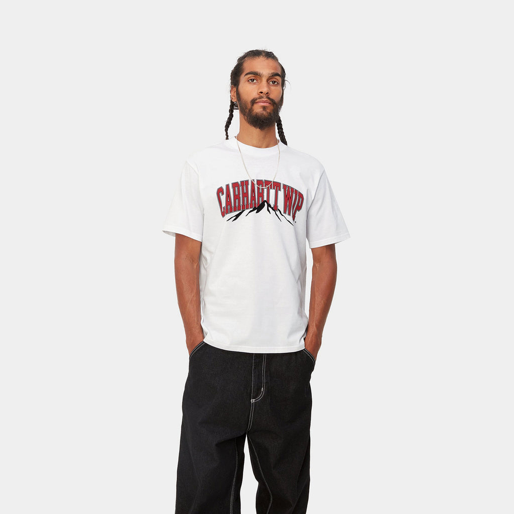 Carhartt WIP S/S Mountain College T-S: White_2