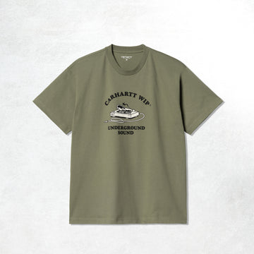 Carhartt WIP S/S Underground Sound T-Shirt: Dollar Green