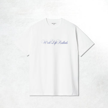 Carhartt WIP S/S Work Life Ballads T-Shirt: White/Blue
