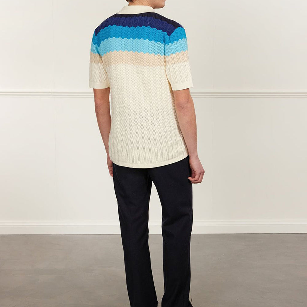 Gum Drop Knitted Shirt | Cotton | Blue(Back)