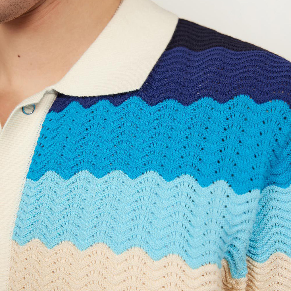 Gum Drop Knitted Shirt | Cotton | Blue