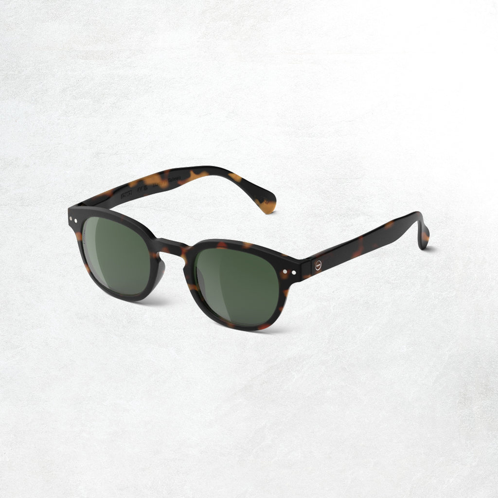 Izipizi Sun Glasses #C: Polarised Tortoise Green Lenses (Side)