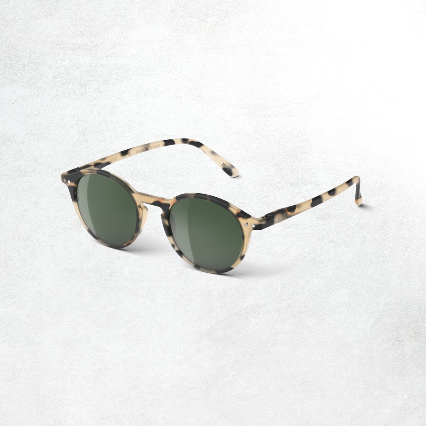 Izipizi Sun Glasses #D: Polarised Light Tortoise Green Lenses (Side)