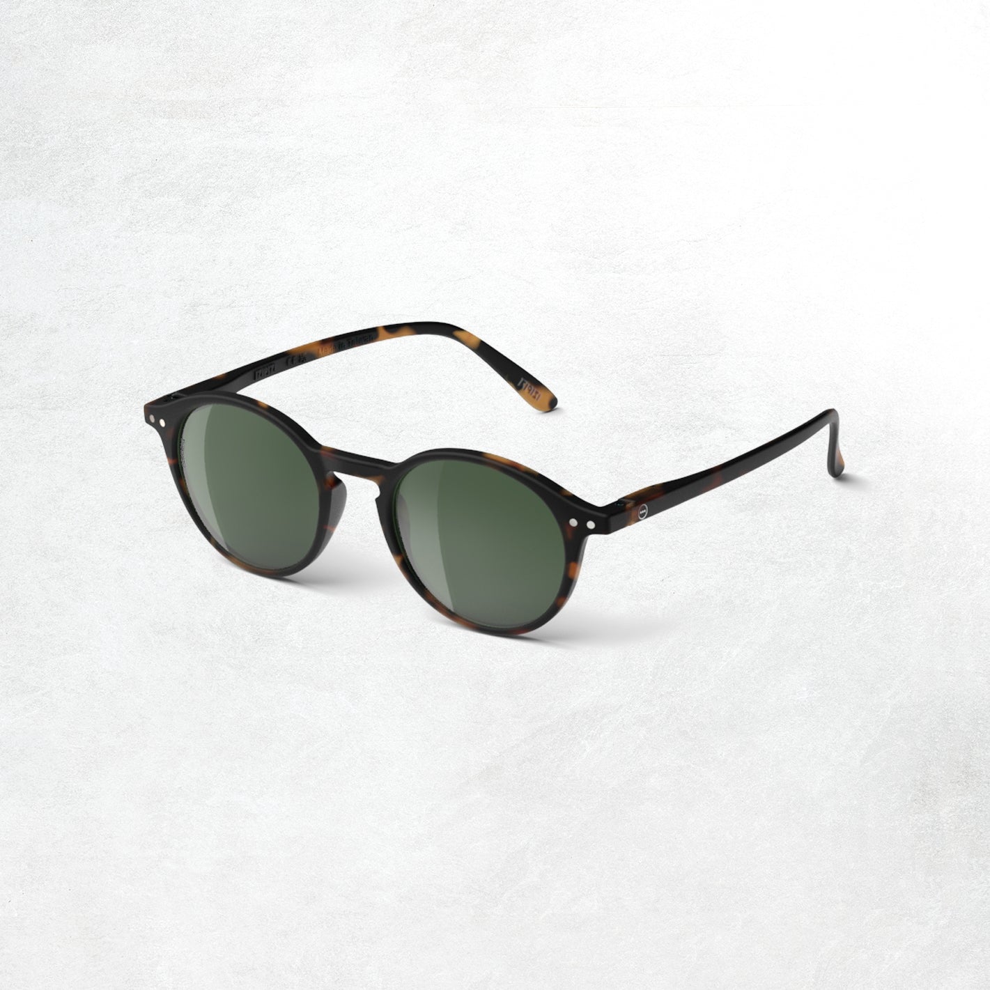 Izipizi Sun Glasses #D: Polarised Tortoise Green Lenses (Side)