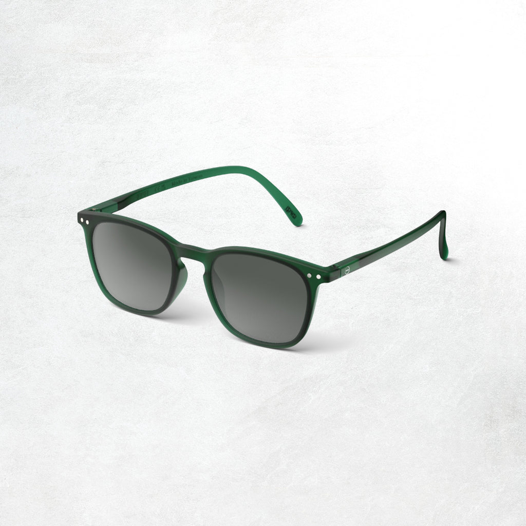 Izipizi Sun Glasses #E: Green Crystal Grey Lenses (Side)