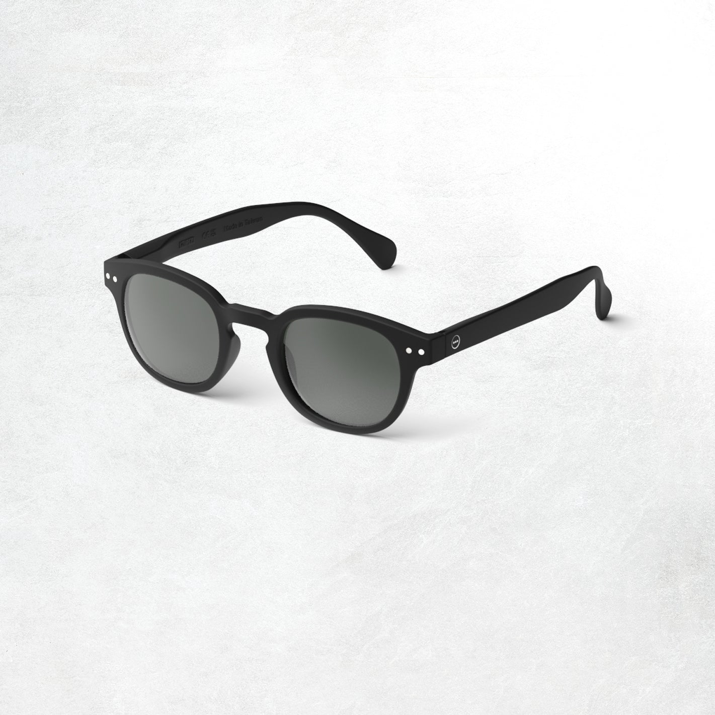 Izipizi Sun Glasses #C: Black Grey Lenses (Side)