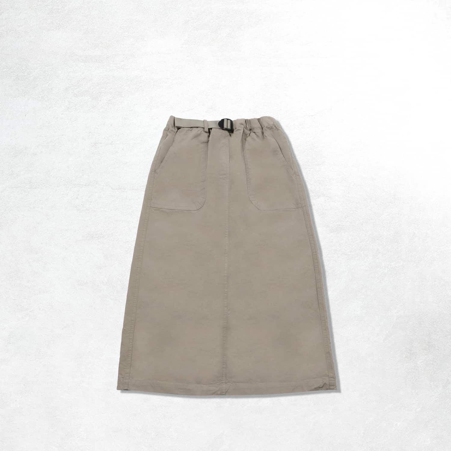 Kappy Cotton Fatigue Skirt: Beige