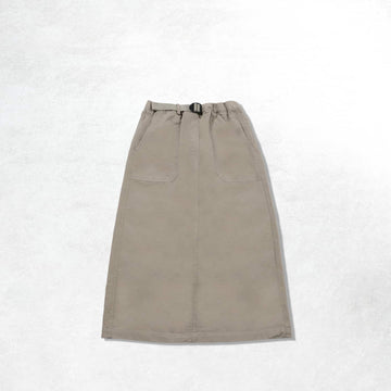 Kappy Cotton Fatigue Skirt: Beige