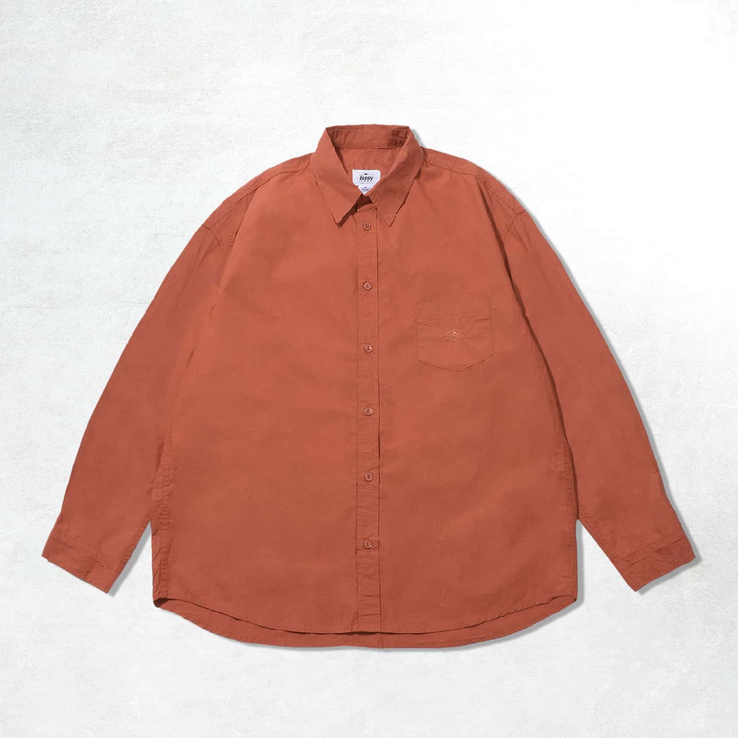 Kappy Relaxed Cotton Shirt: Brick