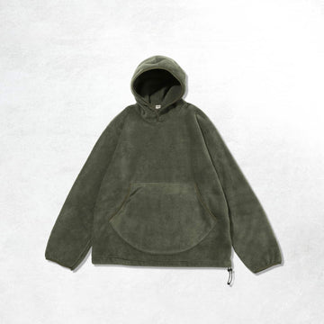 Kappy Sunrise Fleece Snap Hoodie: Khaki