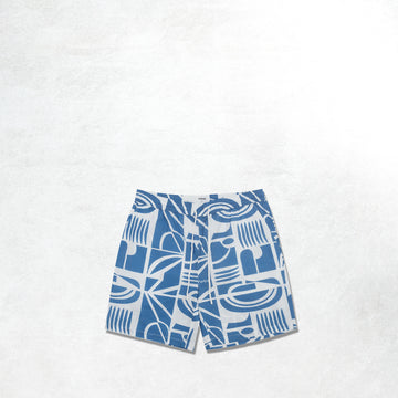 Parlez Link Cuban Shorts: Ocean Blue (Main)