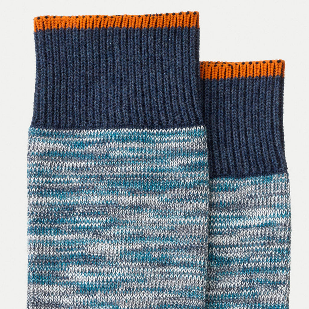Nudie Jeans Rasmusson Multi Yarn Socks: Blue_1