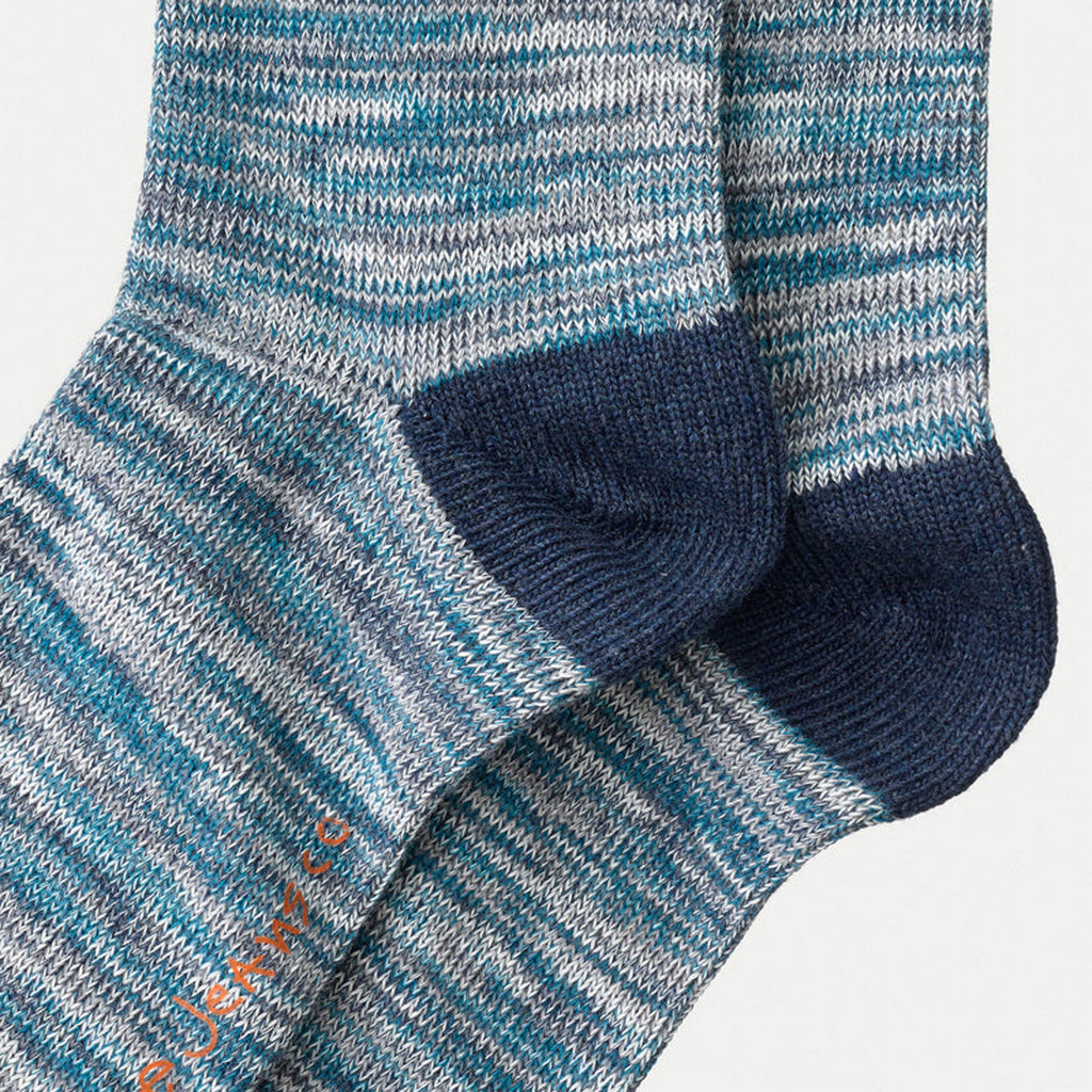 Nudie Jeans Rasmusson Multi Yarn Socks: Blue_2