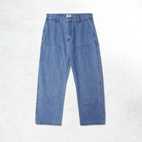 Obey Bigwig Denim Carpenter Pant: Light Indigo (Front)