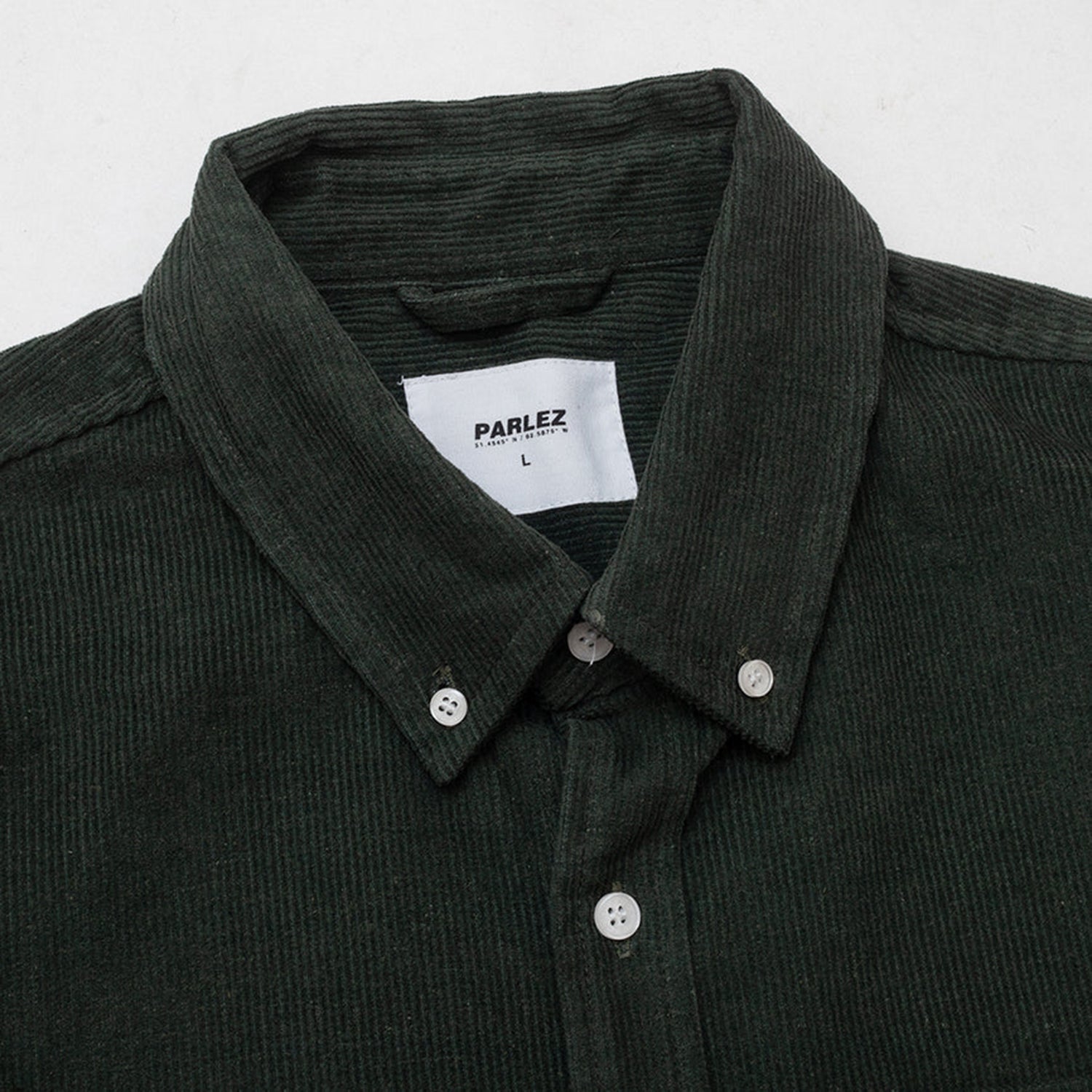 Parlez Quest Cord Shirt: Army Green_1
