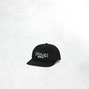 Polar Outline Logo Michael Cap: Black  (Front)