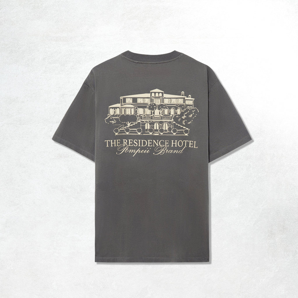 Pompeii Charcoal Residence Graphic T-Shirt_1