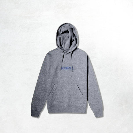 Postal Outline Logo Hood: Marl Grey