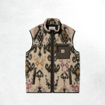 Carhartt WIP Prentis Vest Liner: Baru Jacquard/Wall/Cypress