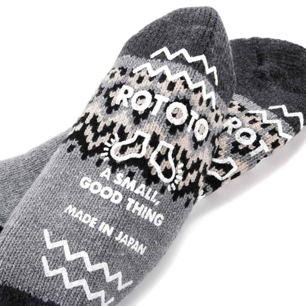 Rototo Comfy Room Socks "Nordic": Gray_2