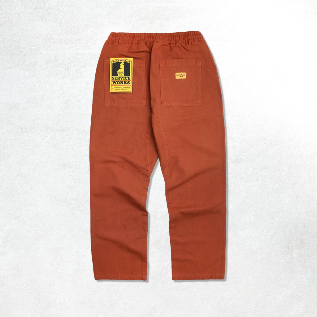 Service Works Canvas Chef Pants: Terracotta_1
