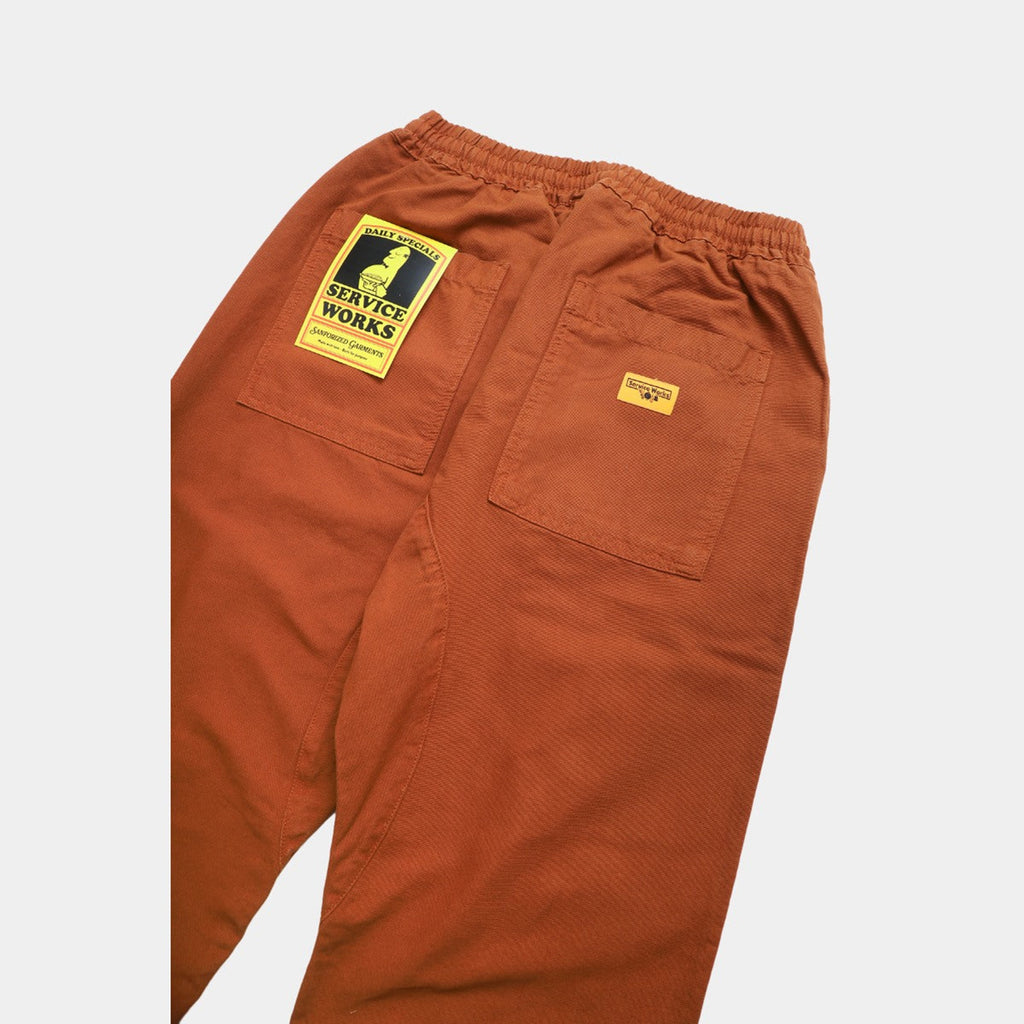 Service Works Canvas Chef Pants: Terracotta_3