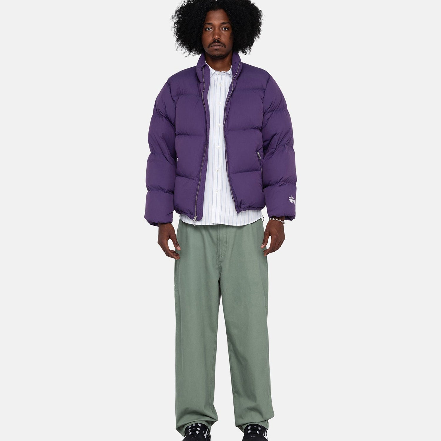 Stussy Nylon Down Puffer: Purple – The Union Project
