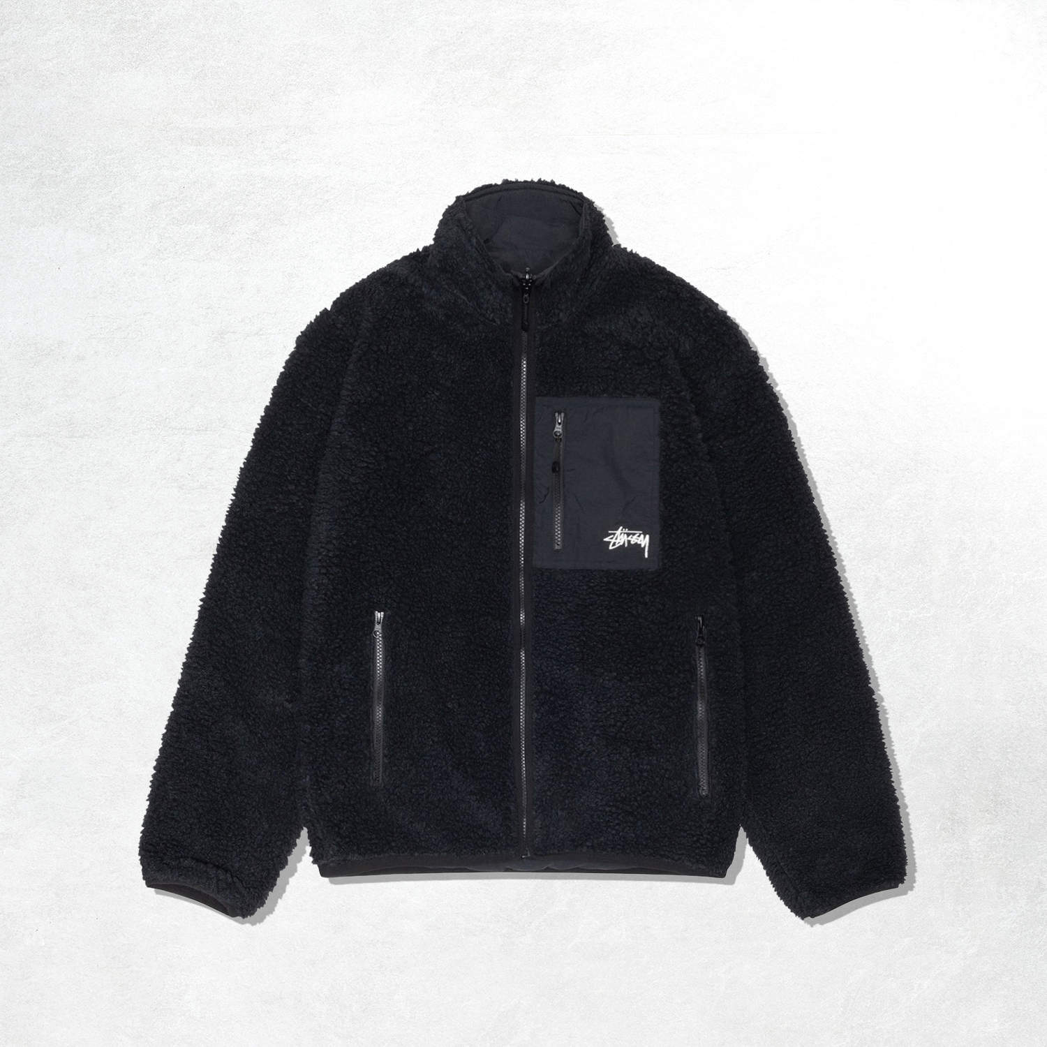 Stussy Sherpa Reversible Jacket: Black