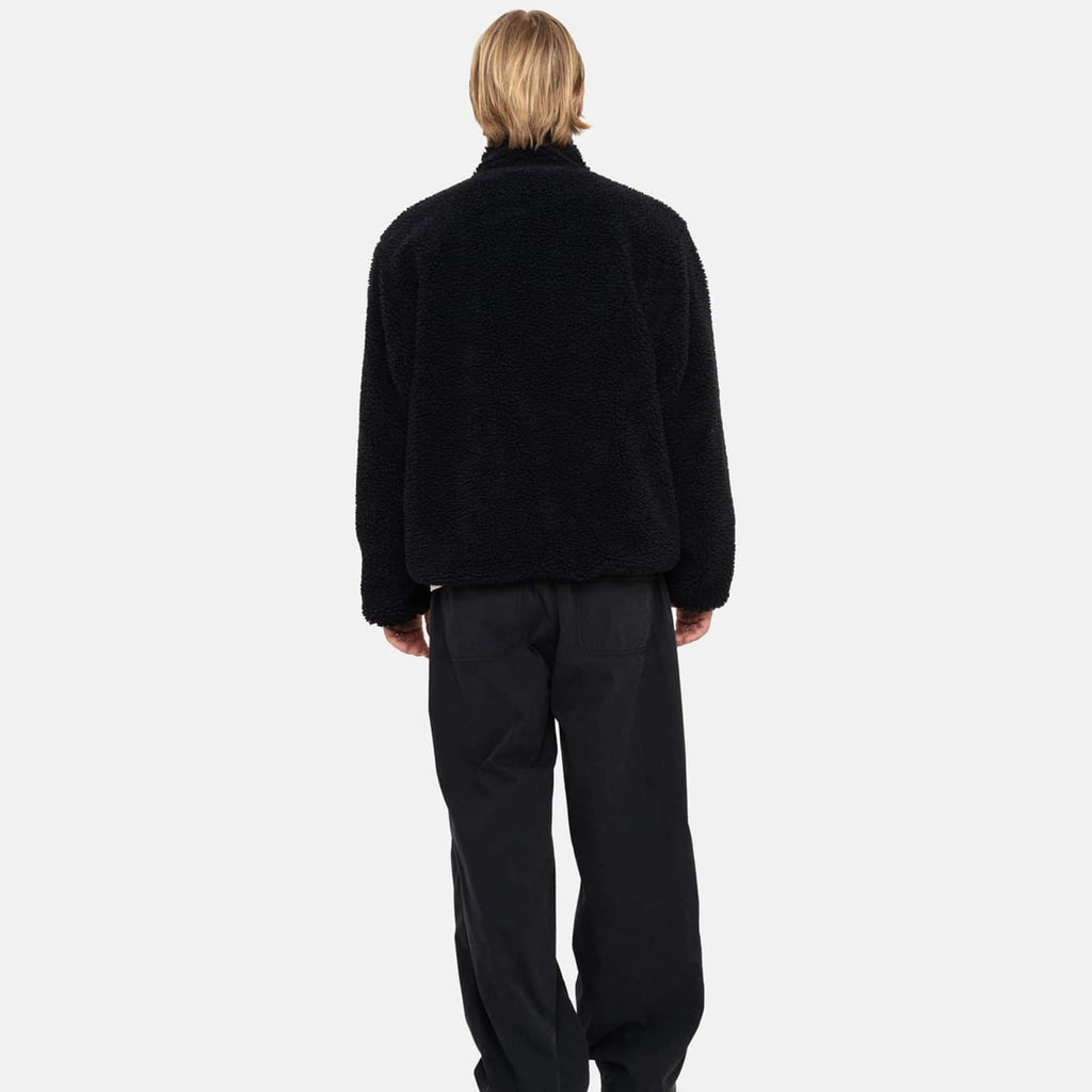 Stussy Sherpa Reversible Jacket: Black_Model2