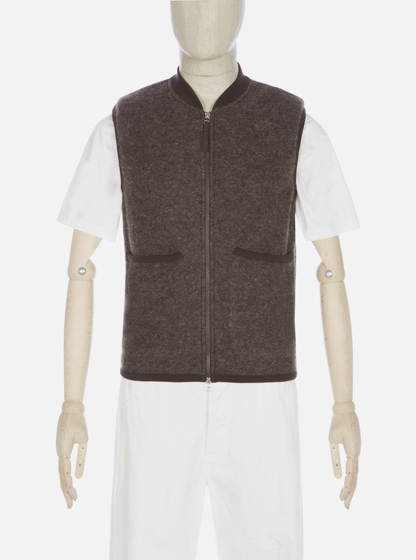 Universal Works Zip Waistcoat: Brown - The Union Project